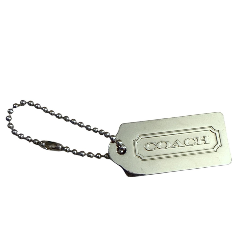 Coach Metal Silver 1 1/2” Hang Tag